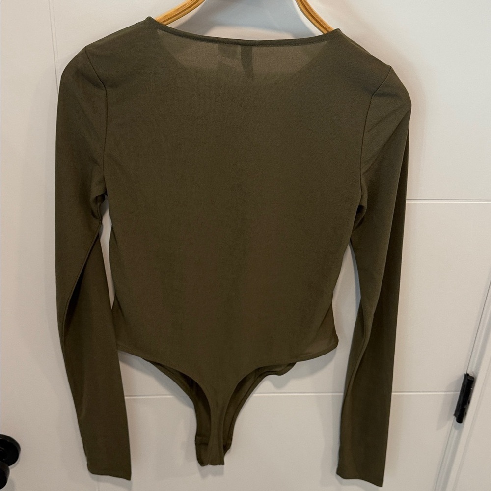 Divided Olive Long Sleeve Bodysuit size medium NWT - Picture 5 of 5